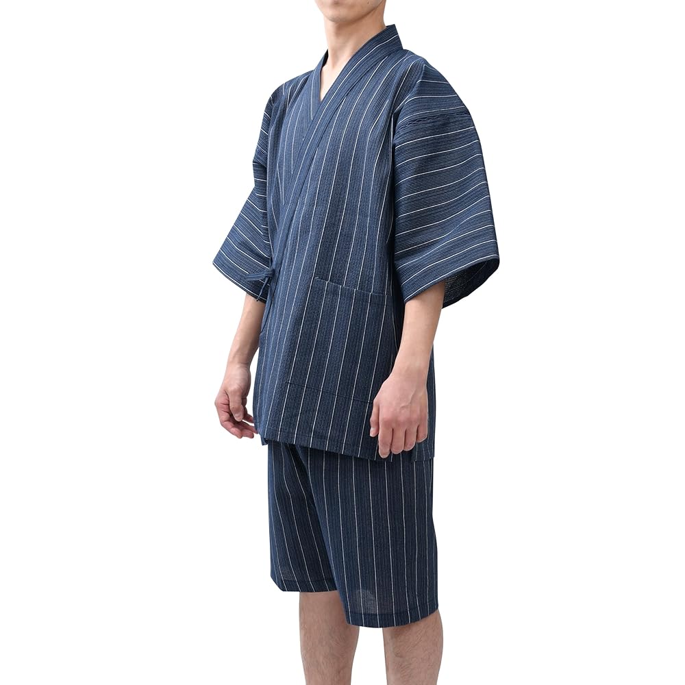 Amazon | [江戸てん] しじら織り甚平 糸・縫製・染色全て日本製